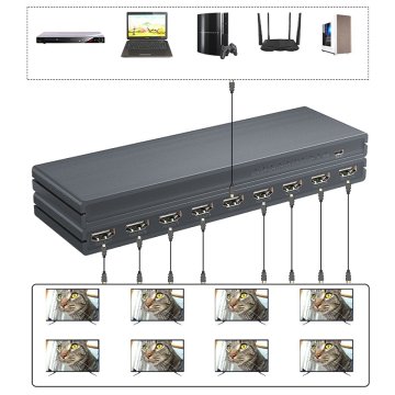 HDMI 1 to 8 Splitter UHD 4K/60Hz для TV с доп. питанием