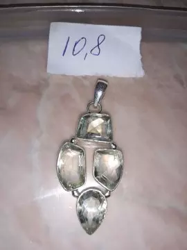 Подвески кулоны серебро 925 пробы с натуральными топазами и аметистами из тайланда