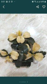 Цветы из натурального камня нефрита