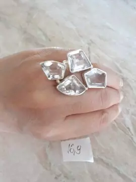 Кольца серебро 925 пробы с натуральными топазами из тайланда