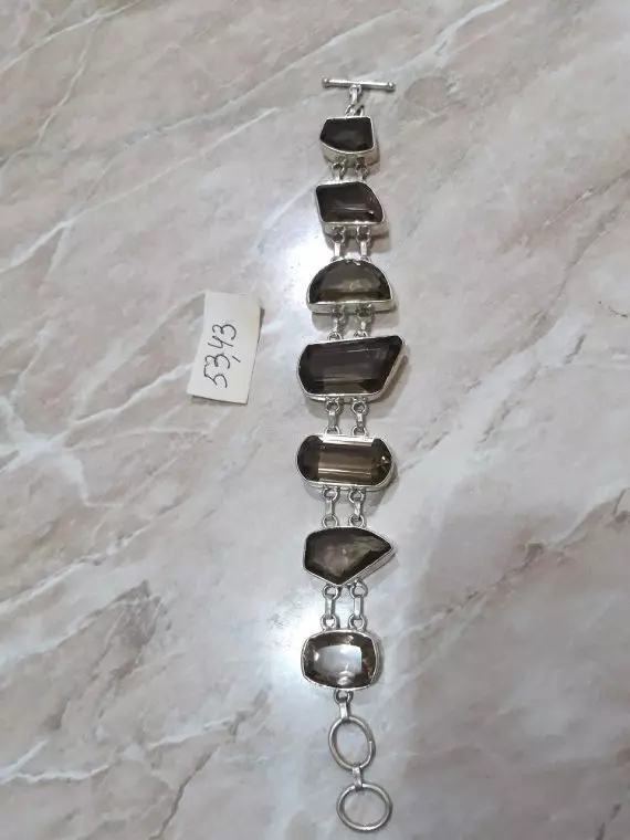 Браслет серебро 925 пробы с натуральными топазами из тайланда