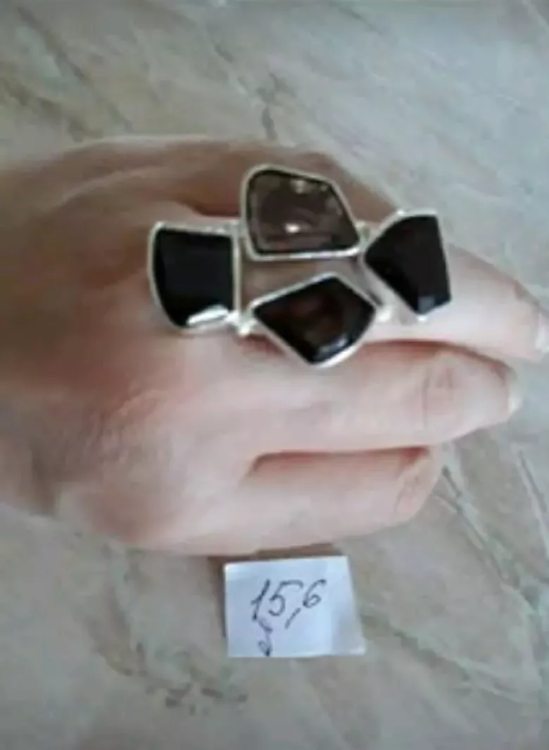 Кольца серебро 925 пробы с натуральными топазами из тайланда — 1/5