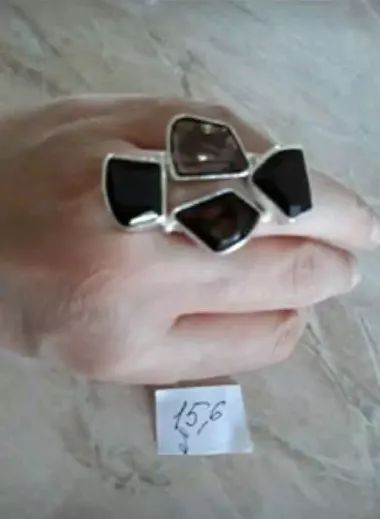 Кольца серебро 925 пробы с натуральными топазами из тайланда