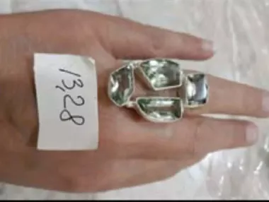 Кольца серебро 925 пробы с натуральными топазами из тайланда — 2/5