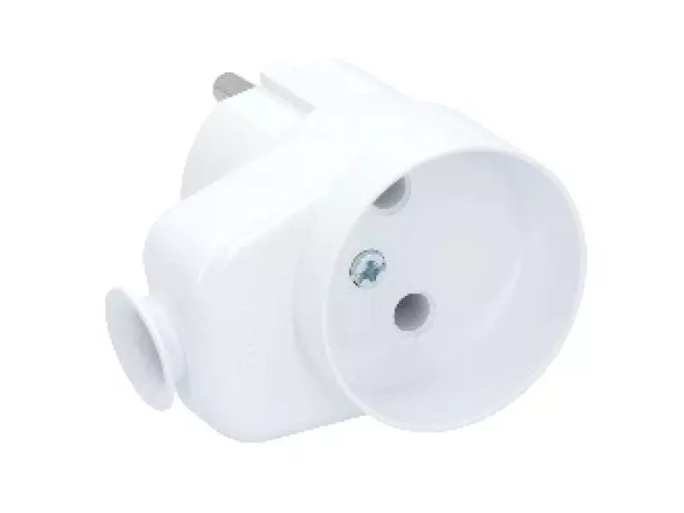 Вилка с розеткой 2p+e 16a, 250v, тимех польша