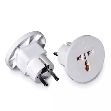 Вилка с розеткой 2p+e 16a, 250v, тимех польша