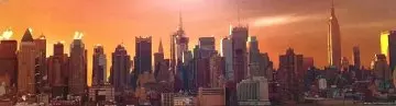 "Восход над Нью-Йорком". Современные большие картины (постеры) в стиле “Неоклассика”