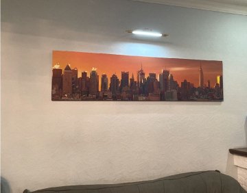"Восход над Нью-Йорком". Современные большие картины (постеры) в стиле “Неоклассика”
