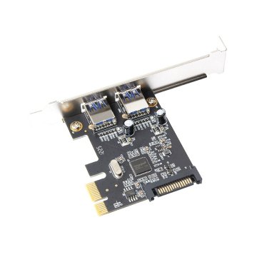 Адаптер PCI-E/USB 3,1 2 порта + SATA разъем 15pin
