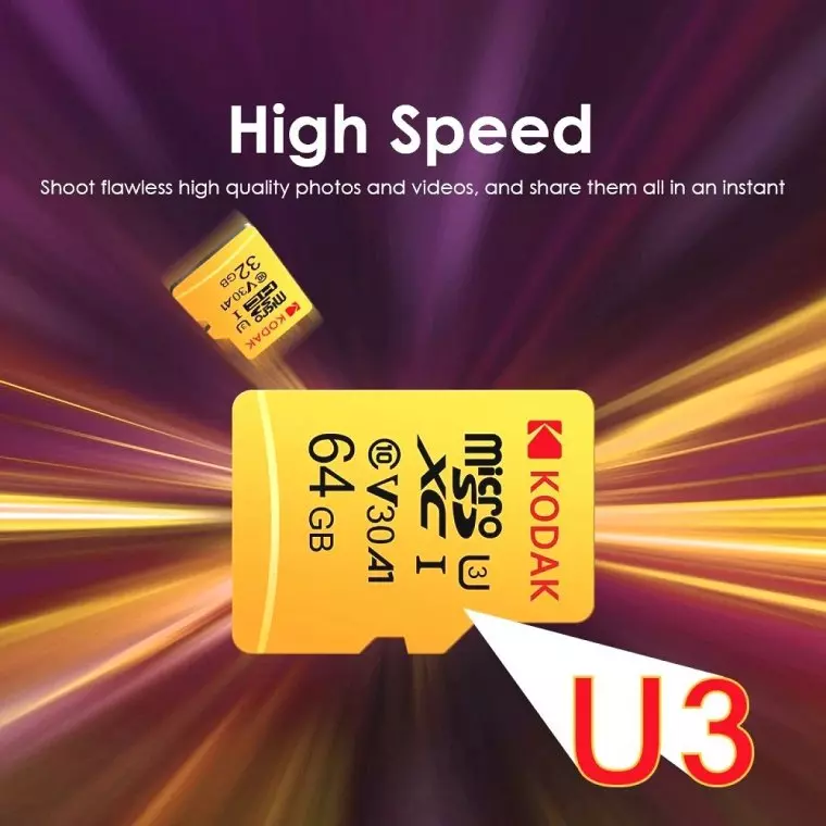 MicroSD сlass 10, u3, a2, v30 64-128gb