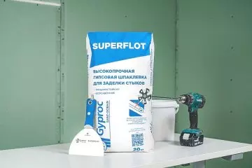 Высокопрочная гипсовая шпаклевка для стыков/швов ГИПРОК СУПЕРФЛОТ