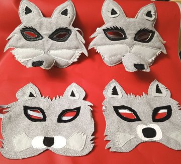 Карнавальные маски 3D волк