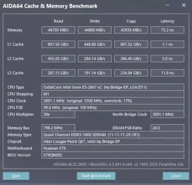 Ddr3 kingston 32gb - 4x8gb 1600 mhz, xeon 2667v2 3.6 ghz, x79 lga-2011