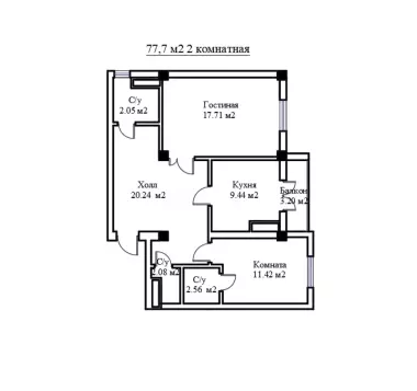 2-комнатная квартира 77 м² в yunusabad city – отличная цена!