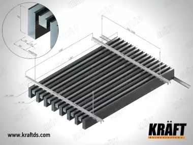 Кубический, реечный потолок армстронг–вентилируемое решение KRAFT куб