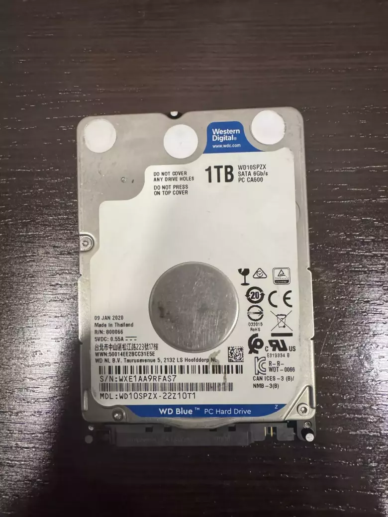 Продается жесткий диск WD Blue 1TB (WD10SPZX) для ноутбука!