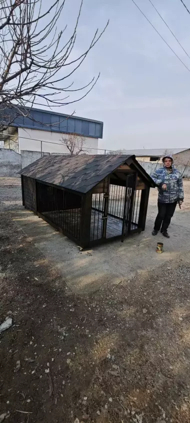 the dog house. Вольер для собаки.