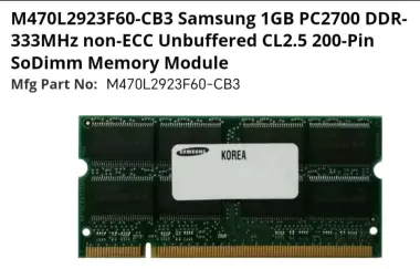 2 планки ОЗУ по 1GB DDR для ноутбука (2шт) DDR400 + DDR333 с гарантией