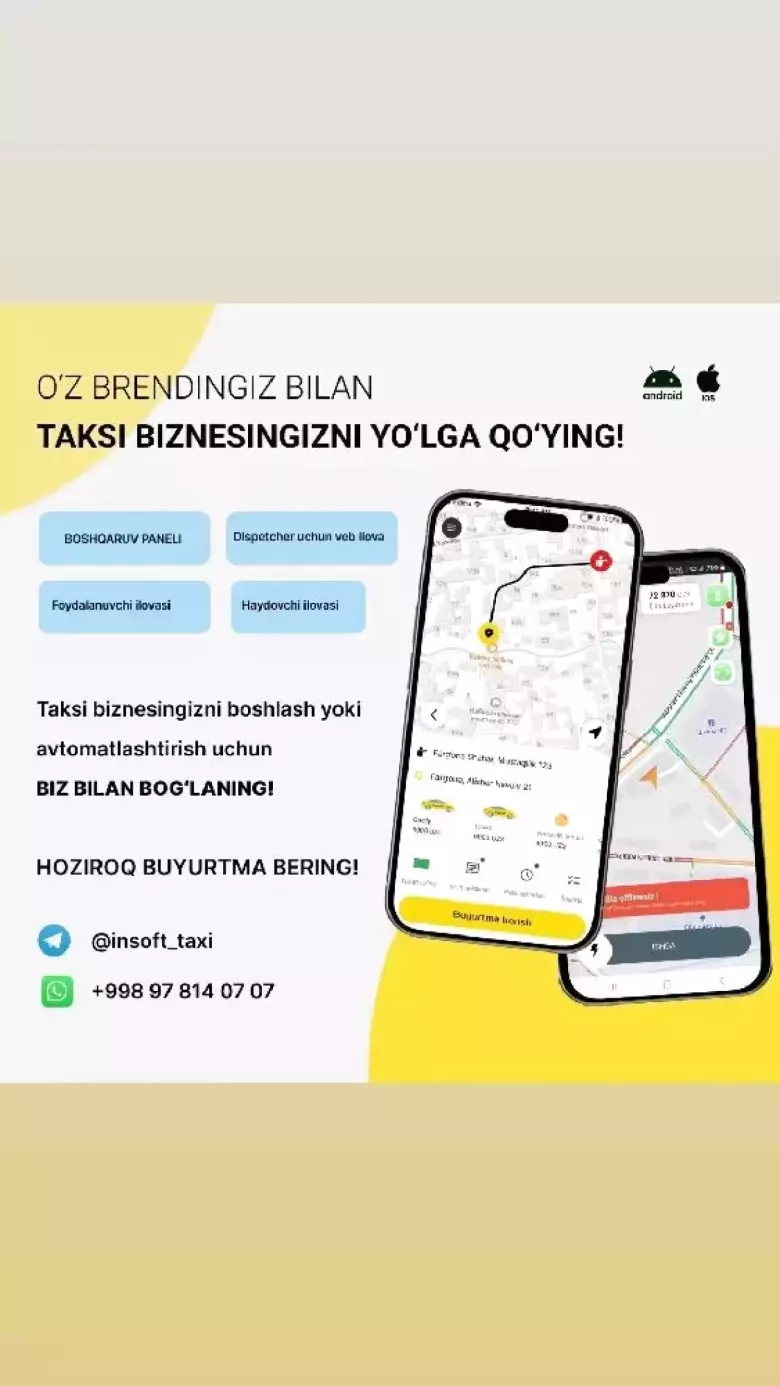 Taxi dasturi sotiladi