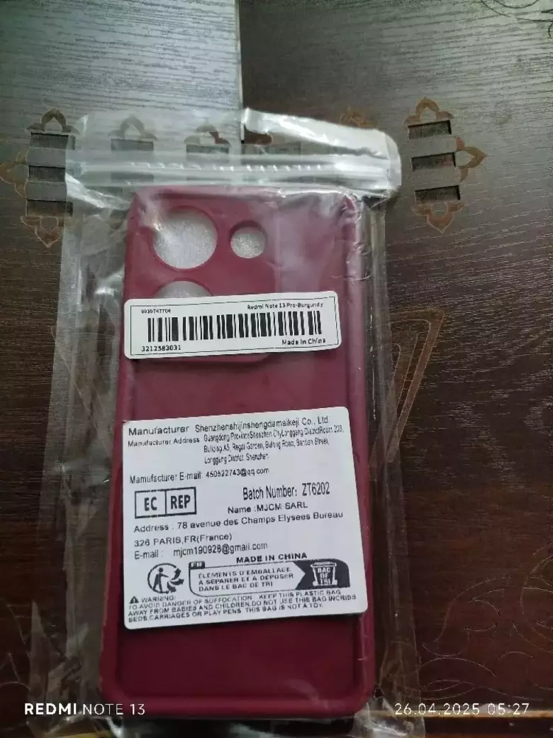 чехол для redme note 13pro burgundy
