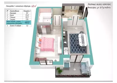 Продам новостройку 2/5/9 ул Шота Руставели 55кв.м