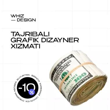 Grafik dizayner xizmatlari | 3 yillik tajriba | 100+ loyiha
