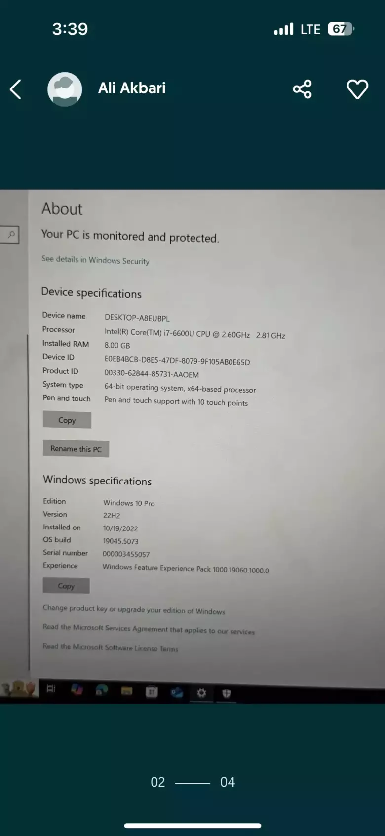 Microsoft DESKTOP 2 256 GB