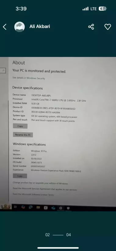 Microsoft DESKTOP 2 256 GB