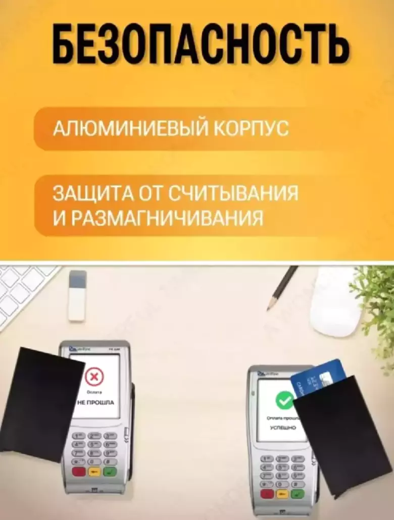 Металлический автоматический кардхолдер в 5 цветах