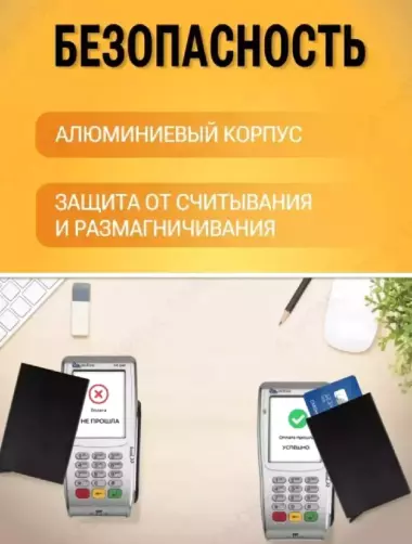 Металлический автоматический кардхолдер в 5 цветах