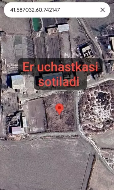 ER UCHASTKASI SOTILADI Manzil: Xorazm viloyati, Urganch tumani