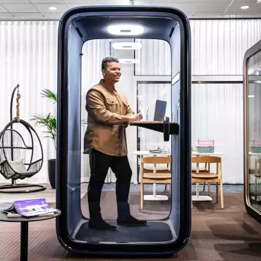 Кабина для переговоров и звонков | Звукоизоляция, USB, вентиляция
