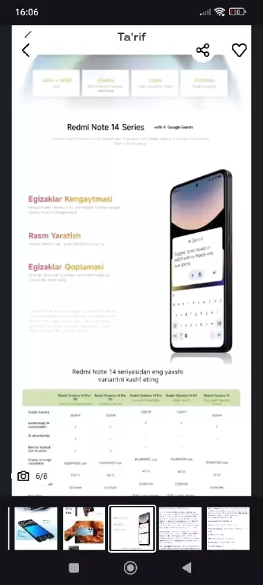3 kun boʻldi sovgʻaga Kelibdi Redmi Note 14 6/128