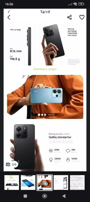 3 kun boʻldi sovgʻaga Kelibdi Redmi Note 14 6/128