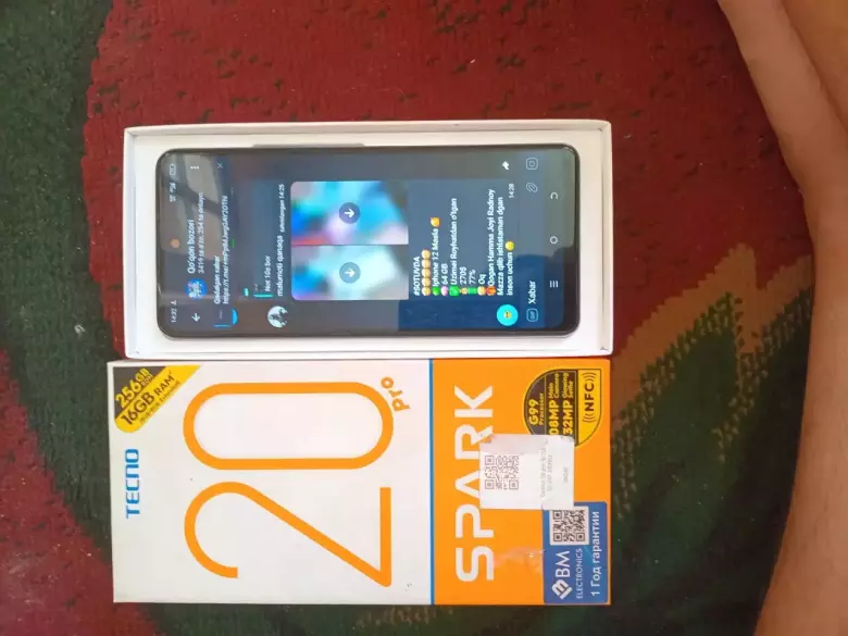 TECHNO SPARK 20 PRO 8+8/256 narxi 120$