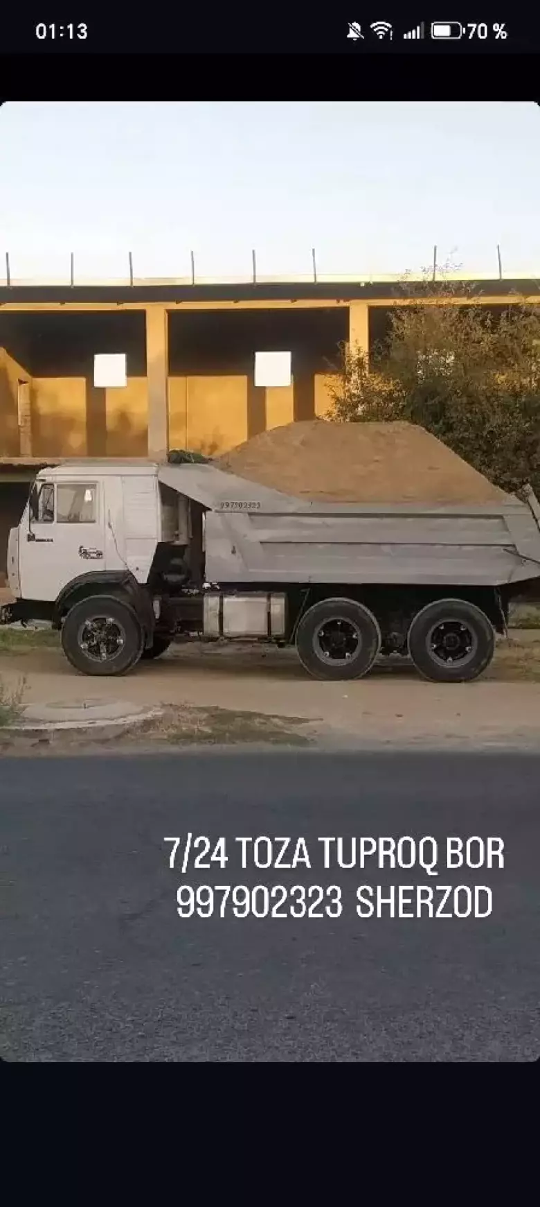 Toza tuproq va kamaz hizmati