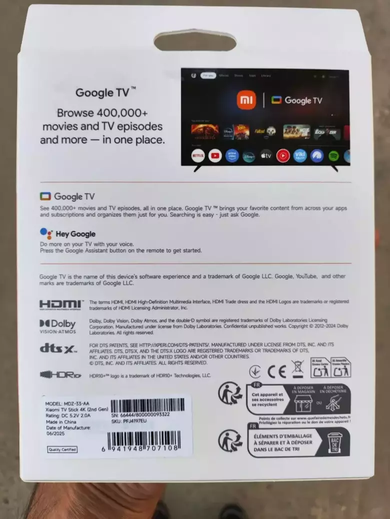 Mi TV Stick 4K 2-го поколения версия продаётся новая запечатанная с гарантией приставка