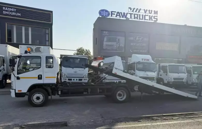 Эвакуатор FAW гидравлическая сдвижная платформа 6т