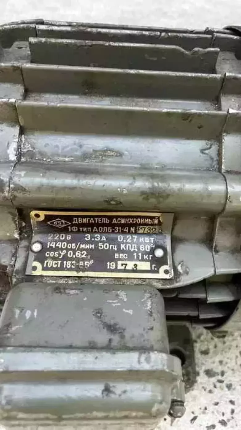 Однофазный асинхронный электродвигатель(мотор)