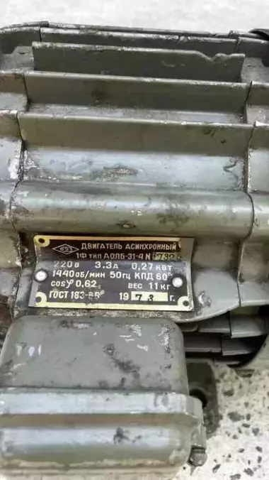 Однофазный асинхронный электродвигатель(мотор)