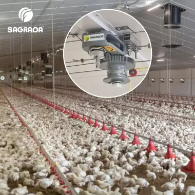 Лебедка потолочная на 1500 кг для птицеводства