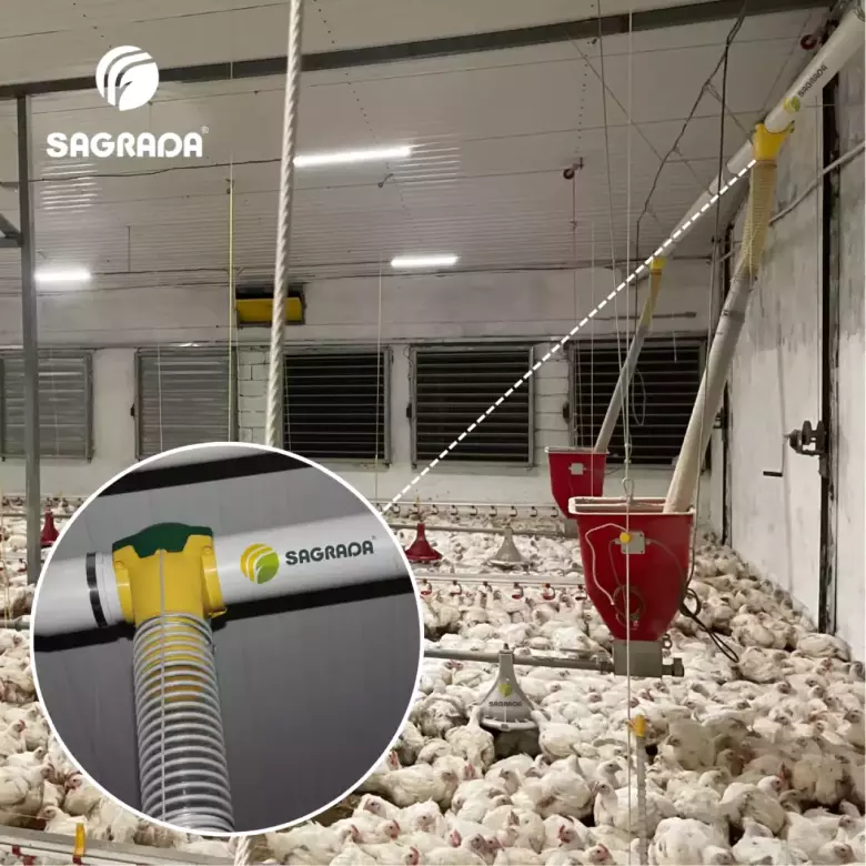 ТРОЙНИК FA90 для ссыпания корма в линию кормления