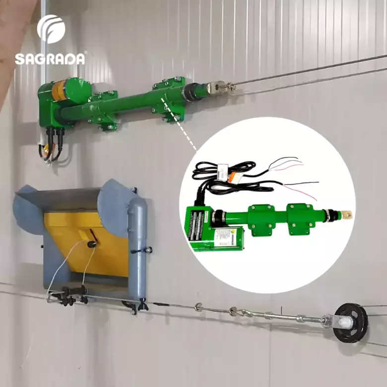 Линейный сервопривод (актуатор) для птицефабрик