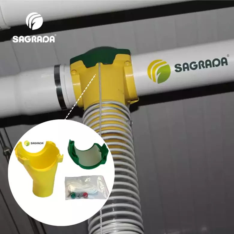 ТРОЙНИК FA90 для ссыпания корма в линию кормления