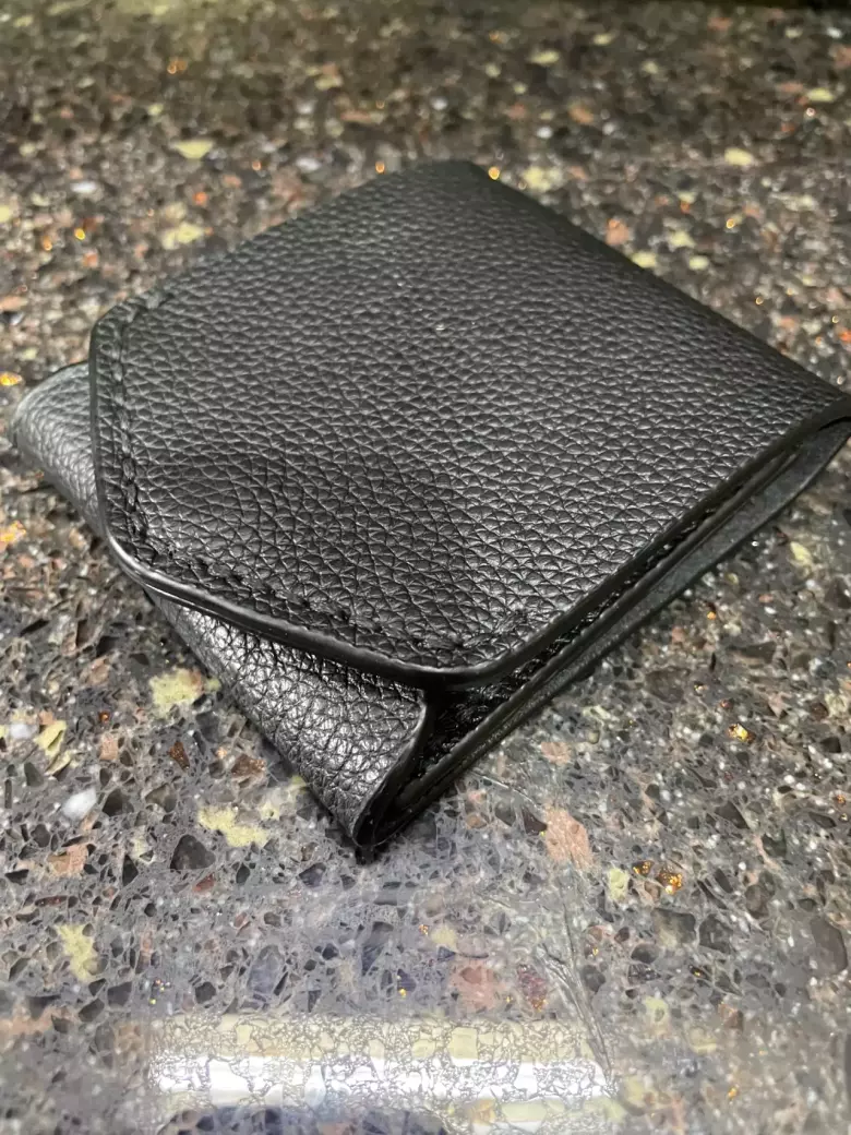 Кожанный мини кошелек, Ручная работа.