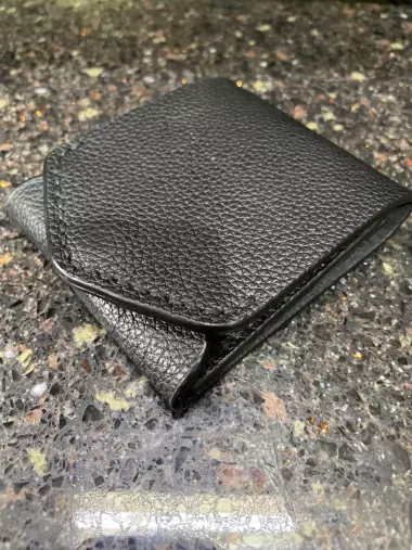 Кожанный мини кошелек, Ручная работа.