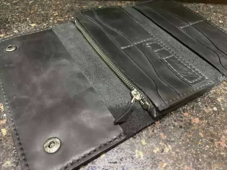 Кожанный лонгер, ручная работа.