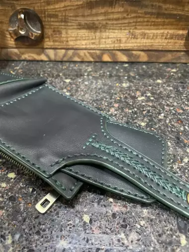 Кожанное портмоне, ручная работа.