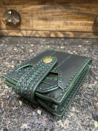 Кожанное портмоне, ручная работа.