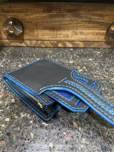 Кожанное портмоне, ручная работа.